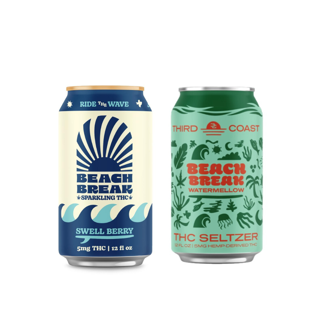 Beach Break THC Seltzer 4-pack - Swell Berry — Third Coast Blends